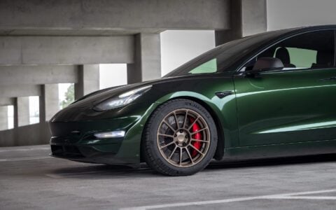 Green Tesla Model 3 UP-03 Satin Bronze Unplugged Performance 14