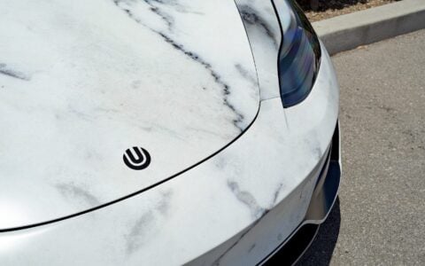 Marble Tesla Model 3 - Unplugged Performance Ascension Aero Kit & UP-04 Wheels