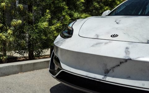 Marble Tesla Model 3 - Unplugged Performance Ascension Aero Kit & UP-04 Wheels