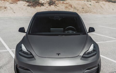 Matte Gray Unplugged Performance Tesla Model 3 Ascension - 21" UP-03 Forged Wheels