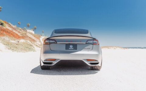 Matte Gray Unplugged Performance Tesla Model 3 Ascension - 21" UP-03 Forged Wheels