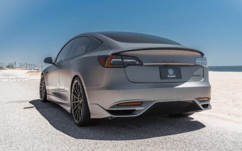 Matte Gray Unplugged Performance Tesla Model 3 Ascension - 21" UP-03 Forged Wheels