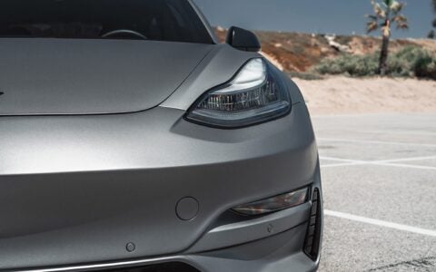Matte Gray Unplugged Performance Tesla Model 3 Ascension - 21" UP-03 Forged Wheels