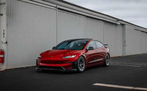Red Rocket 2024 Tesla Model 3 Performance & Model Y Lauch Edition on UP Forged UP-RW Road Warrior Wheels