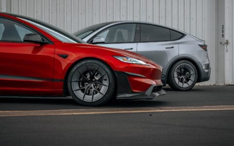 Red Rocket 2024 Tesla Model 3 Performance & Model Y Lauch Edition on UP Forged UP-RW Road Warrior Wheels