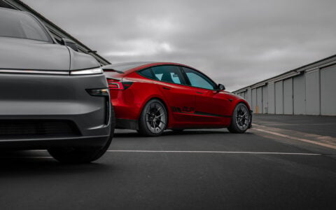 Red Rocket 2024 Tesla Model 3 Performance & Model Y Lauch Edition on UP Forged UP-RW Road Warrior Wheels