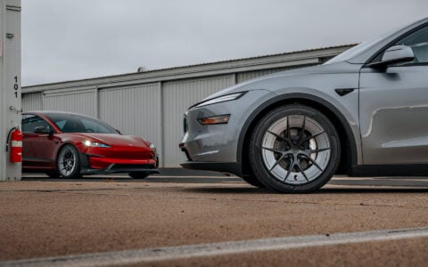 Red Rocket 2024 Tesla Model 3 Performance & Model Y Lauch Edition on UP Forged UP-RW Road Warrior Wheels