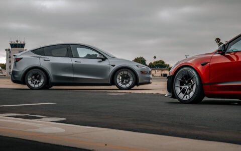 Red Rocket 2024 Tesla Model 3 Performance & Model Y Lauch Edition on UP Forged UP-RW Road Warrior Wheels