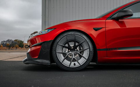 Red Rocket 2024 Tesla Model 3 Performance & Model Y Lauch Edition on UP Forged UP-RW Road Warrior Wheels