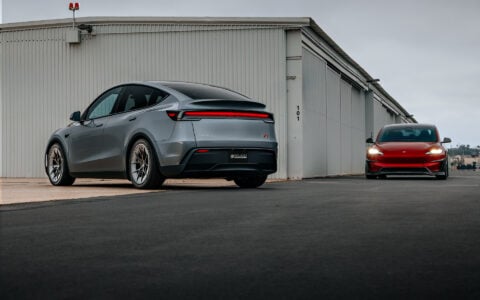 Red Rocket 2024 Tesla Model 3 Performance & Model Y Lauch Edition on UP Forged UP-RW Road Warrior Wheels