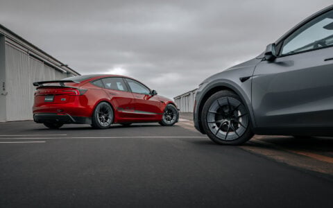 Red Rocket 2024 Tesla Model 3 Performance & Model Y Lauch Edition on UP Forged UP-RW Road Warrior Wheels