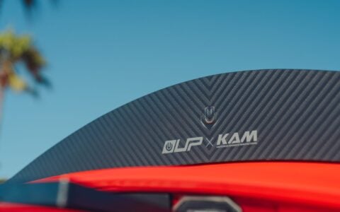Satin Red Tesla Model 3 - UP x BBS Flugplatz Wheels