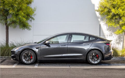 Stealth Grey Tesla Model 3 Highland with 20-inch UP Forged UP-RW Road Warrior Wheels 13