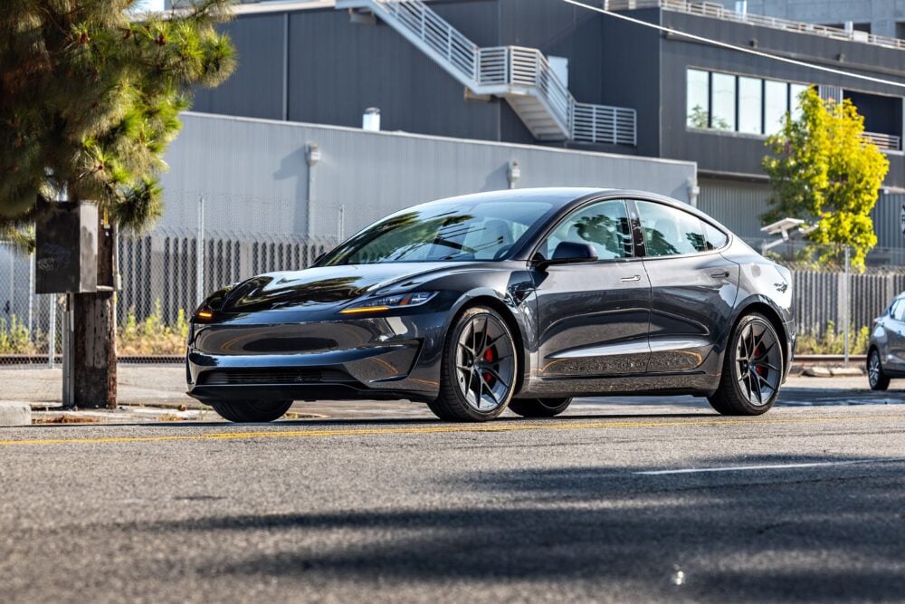 Stealth Grey Tesla Model 3 Highland with 20-inch UP Forged UP-RW Road Warrior Wheels