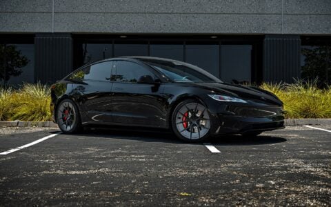 Black 2024 Tesla Model 3 Performance Highland on 20 Inch UP Forged UP-RW Road Warrior Wheels