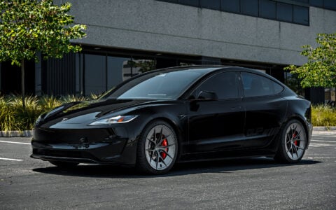 Black 2024 Tesla Model 3 Performance Highland on 20 Inch UP Forged UP-RW Road Warrior Wheels