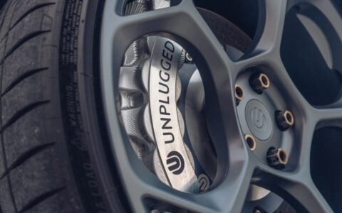 Metallic Blue Tesla Model 3 - UP-05 Wheels In Satin Titanium