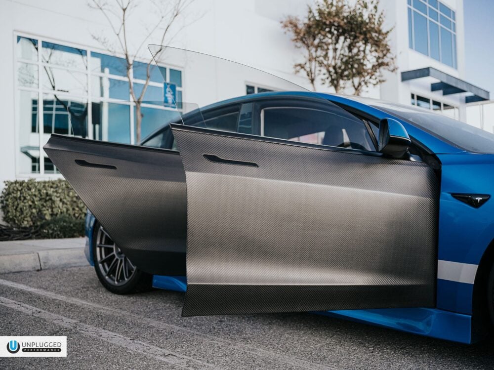 Unplugged Performance Tesla Model 3 With Dry-Carbon Fiber Doors and UP-03 Wheels