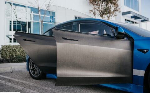 Unplugged Performance Tesla Model 3 With Dry-Carbon Fiber Doors