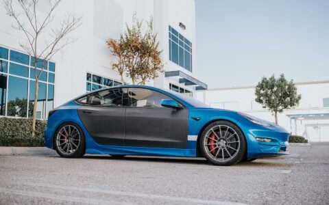 Unplugged Performance Tesla Model 3 With Dry-Carbon Fiber Doors
