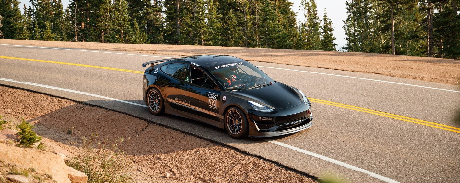 Unplugged Performance Tesla Model 3 Race Car – Pikes Peak