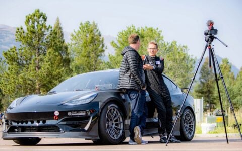 Unplugged Performance Tesla Model 3 Race Car - Pikes Peak