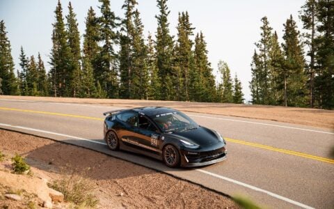Unplugged Performance Tesla Model 3 Race Car - Pikes Peak