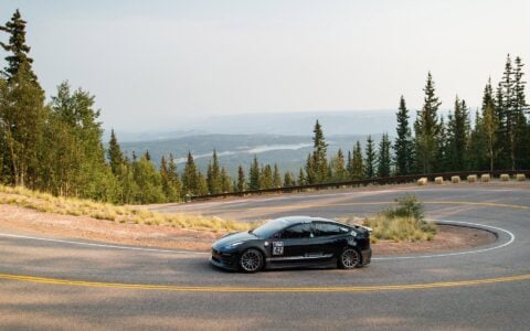 Unplugged Performance Tesla Model 3 Race Car - Pikes Peak