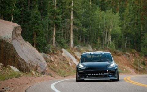 Unplugged Performance Tesla Model 3 Race Car - Pikes Peak