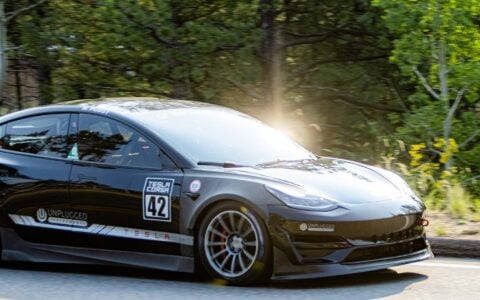 Unplugged Performance Tesla Model 3 Race Car - Pikes Peak