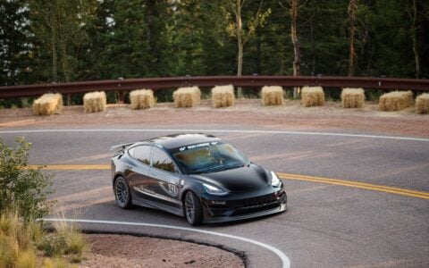 Unplugged Performance Tesla Model 3 Race Car - Pikes Peak