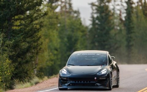 Unplugged Performance Tesla Model 3 Race Car - Pikes Peak
