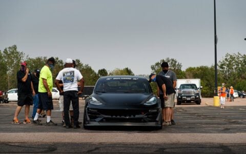 Unplugged Performance Tesla Model 3 Race Car - Pikes Peak