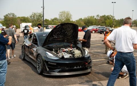 Unplugged Performance Tesla Model 3 Race Car - Pikes Peak