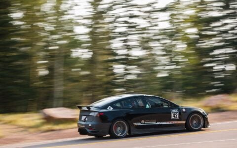 Unplugged Performance Tesla Model 3 Race Car - Pikes Peak