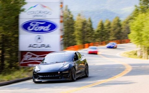 Unplugged Performance Tesla Model 3 Race Car - Pikes Peak
