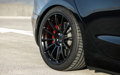 Black Tesla Model 3 - UP-03 Wheels in Satin Black