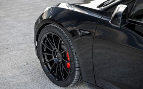 Black Tesla Model 3 - UP-03 Wheels in Satin Black