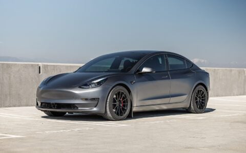 Unplugged Performance Tesla Model 3 UP-03 18in 9 square Satin Grey Image (4)