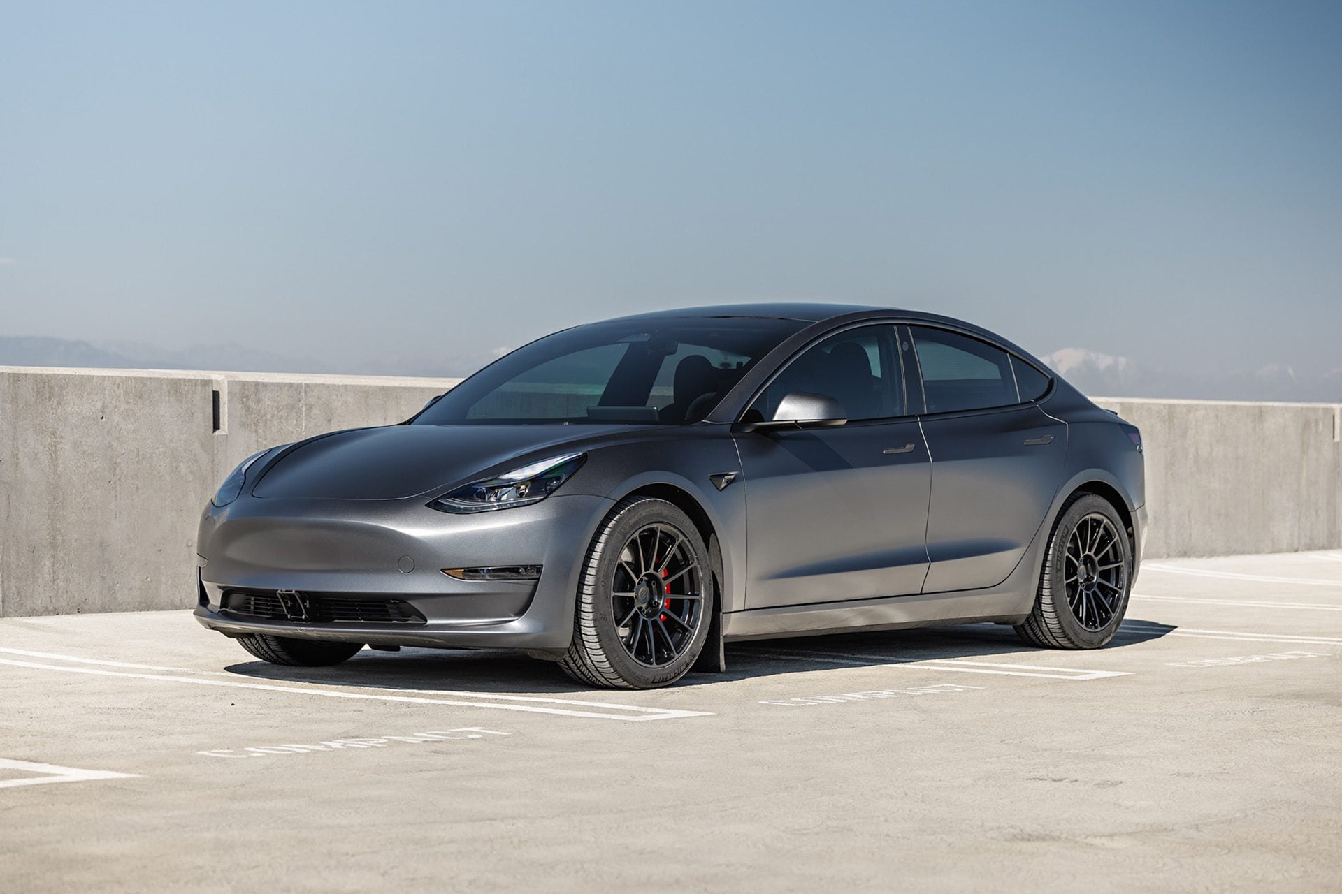 Unplugged Performance Tesla Model 3 UP-03 18in 9 square Satin Grey Image (4)