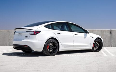 White-Tesla-Model-3-Performance-Highland-with-19inch-Gloss-Black-UP-05-Forged-Wheels-by-Unplugged-Performance5
