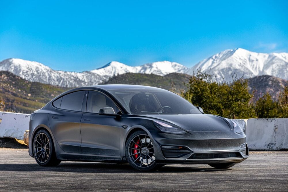 Zack’s Matte Black Tesla Model 3 Performance With Unplugged Performance Parts & Wheels